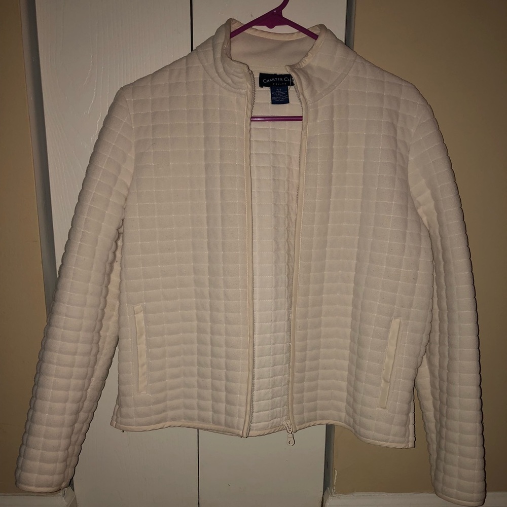 Charter Club brand white/cream quilted jacket